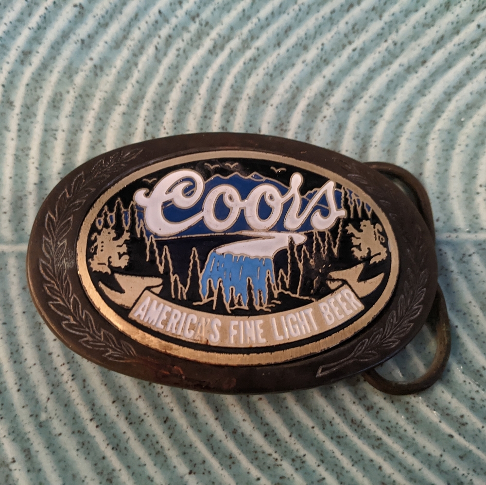 Vintage Brass Coors Belt Buckle